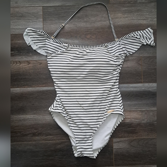 Vince Camuto Stripped One Piece Swimsuit - Picture 3 of 9